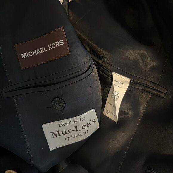 Michael‎ Kors Black Blazer 100% Wool with Gold Buttons Size 20R - Picture 16 of 16